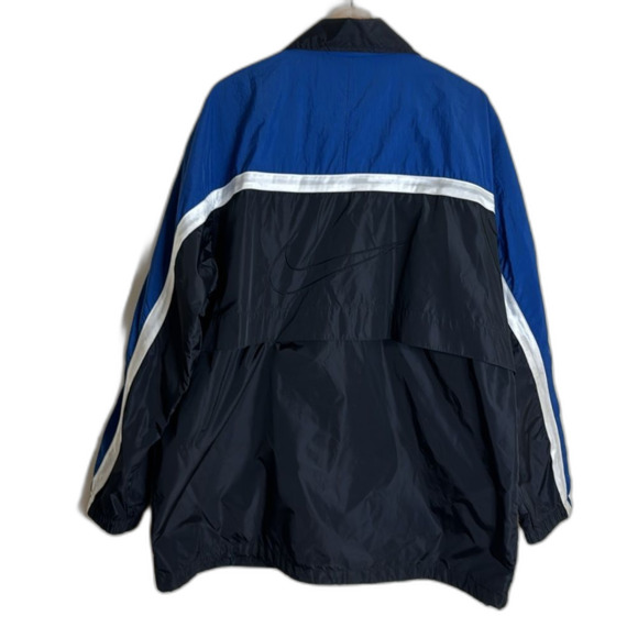 Vtg Nike 90s windbreaker zip up track jacket with back swoosh hit lockets size L - Picture 2 of 12